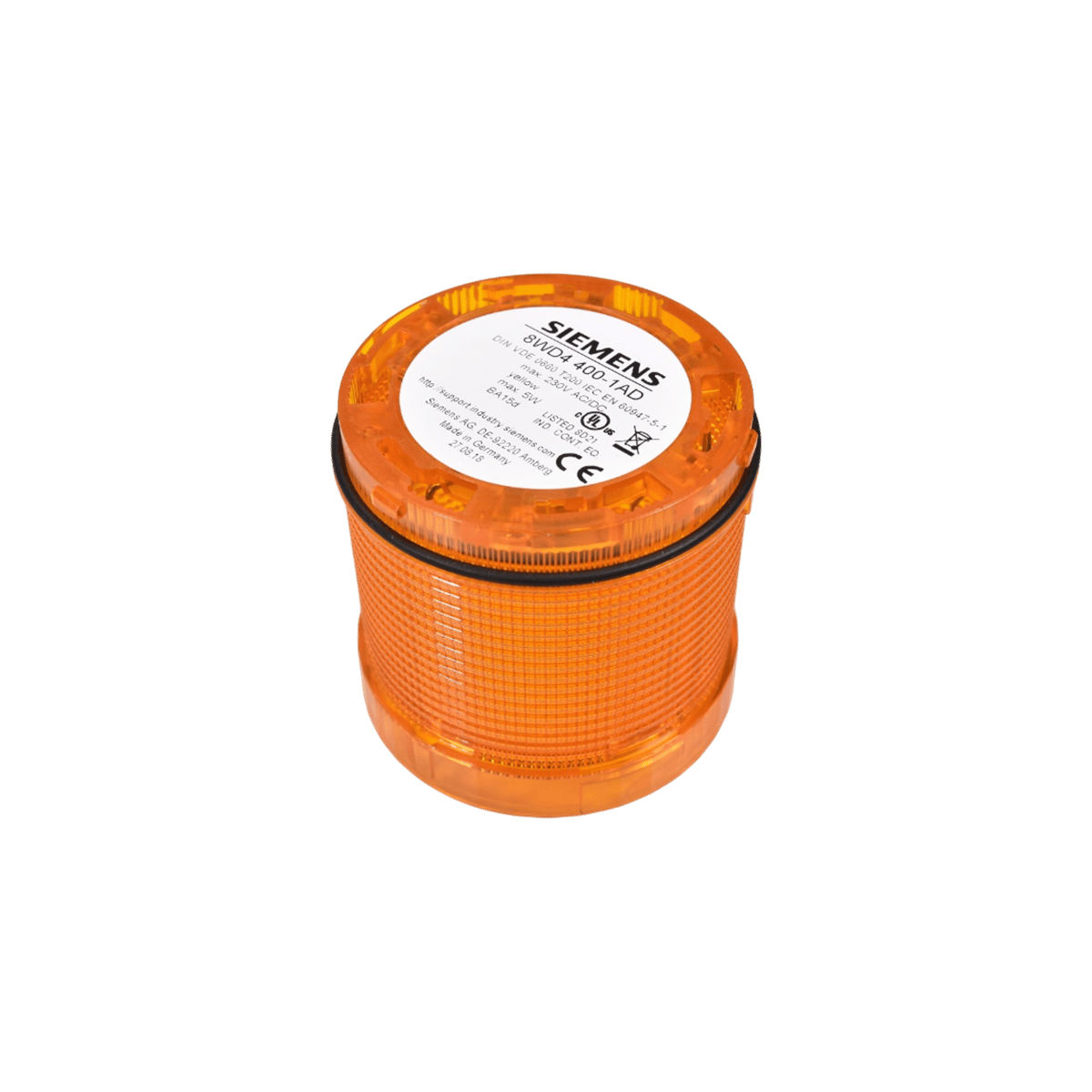 Siemens 8WD4400-1AD BA15D Akkor Lamba Kalıcı Işıklı Sarı 70mm