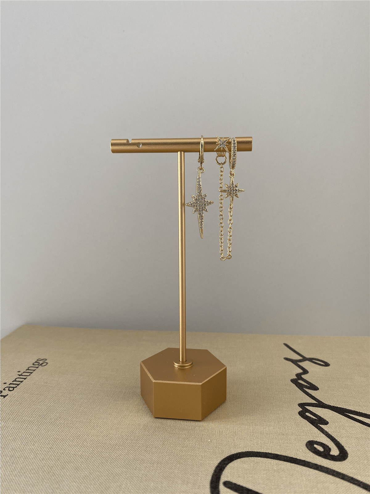 Zirkon Taşlı Vip Set Küpe Gold