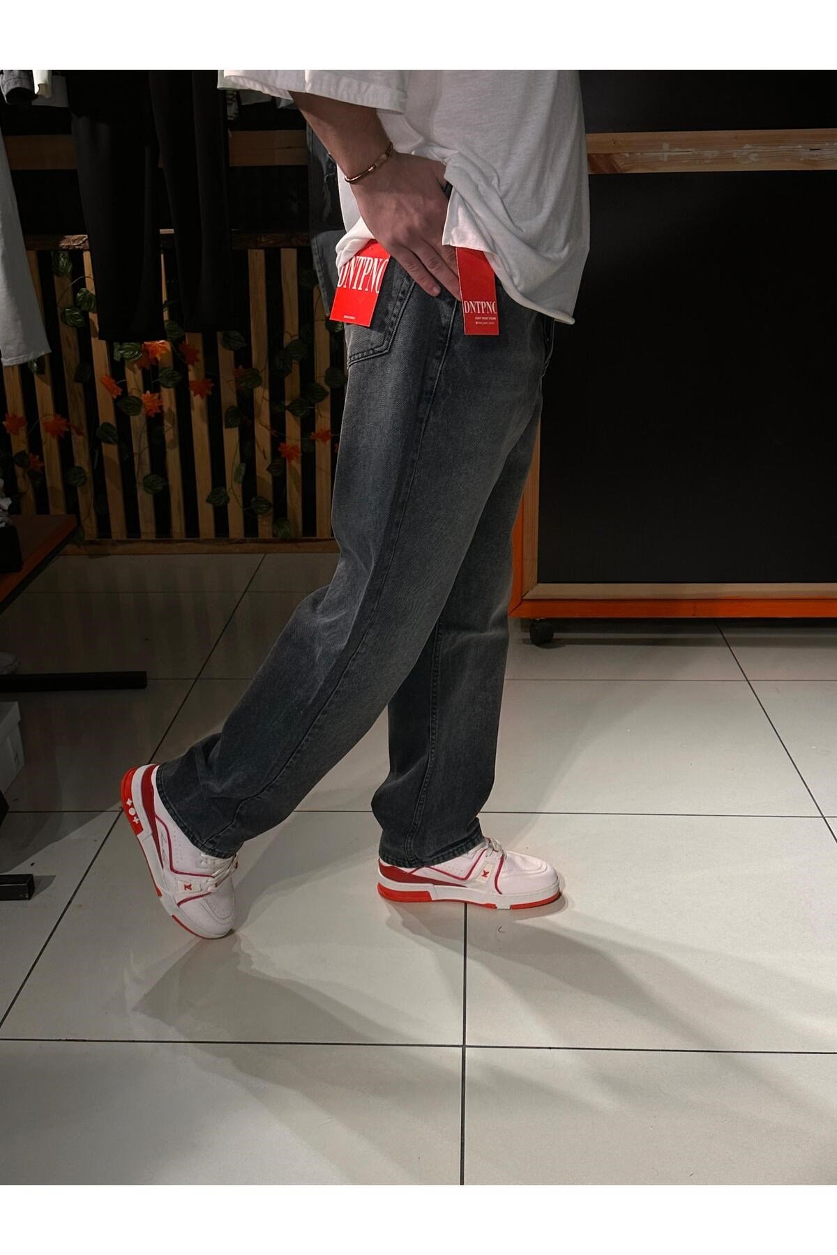 Baggy Basic Açık Siyah Pantolon