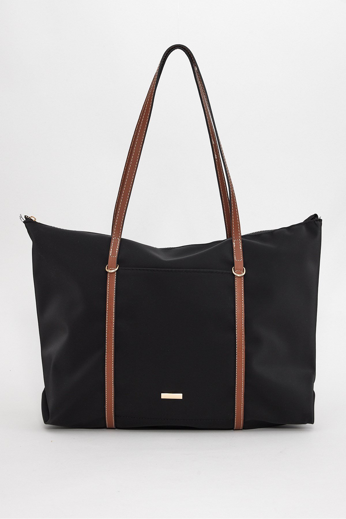 Çift Saplı Paraşüt Kumaş Büyük Boy Shopper Çanta Üniversite Ofis Anne Bebek Omuz Çantası (47x30x15)