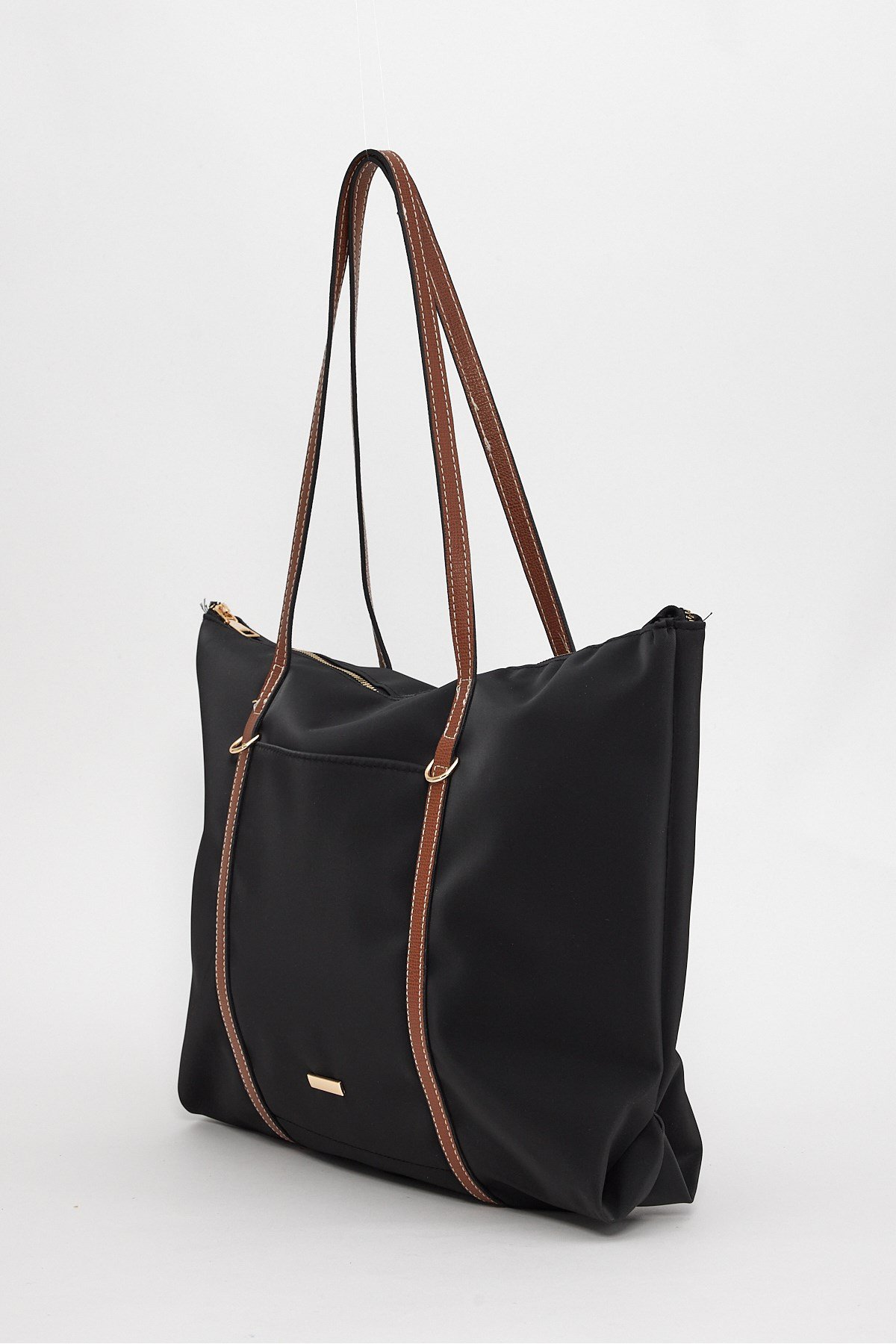Çift Saplı Paraşüt Kumaş Büyük Boy Shopper Çanta Üniversite Ofis Anne Bebek Omuz Çantası (47x30x15)