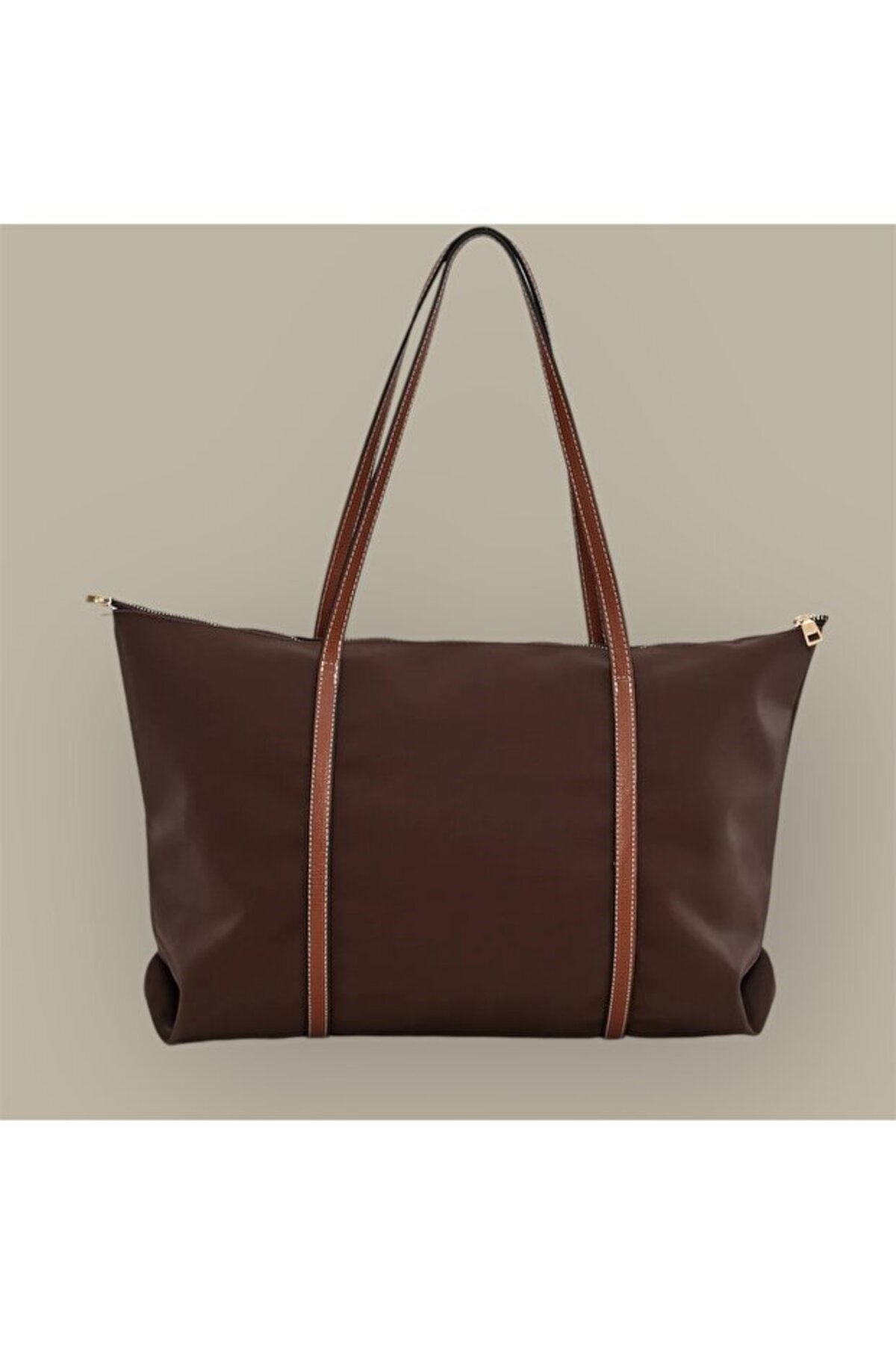 Çift Saplı Paraşüt Kumaş Büyük Boy Shopper Çanta Üniversite Ofis Anne Bebek Omuz Çantası (47x30x15)
