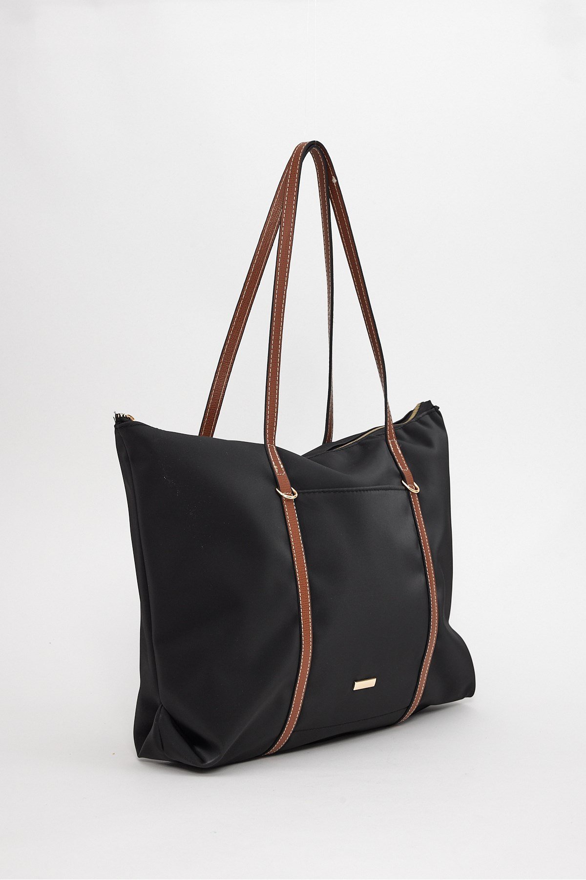 Çift Saplı Paraşüt Kumaş Büyük Boy Shopper Çanta Üniversite Ofis Anne Bebek Omuz Çantası (47x30x15)