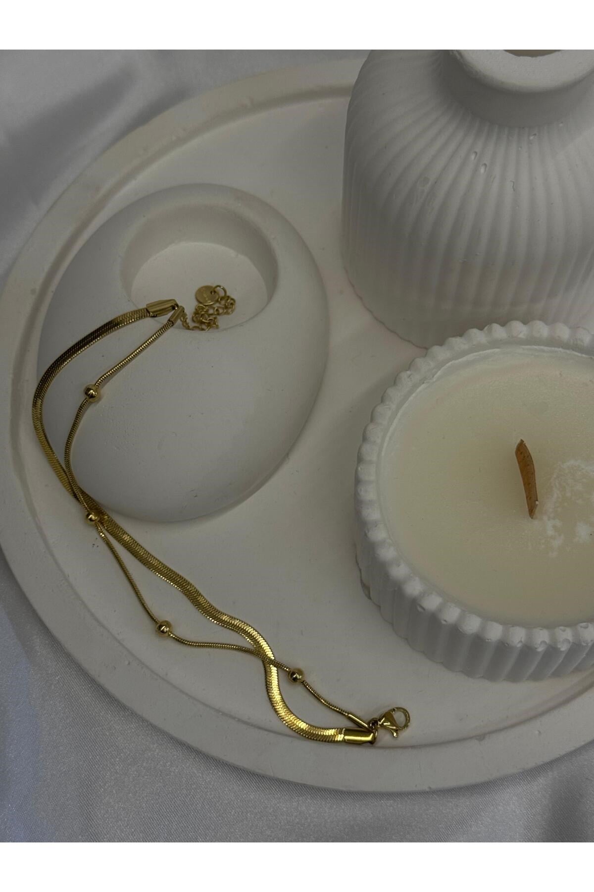 Tasarımsal Taşlı Taşsız Gold Bileklikler