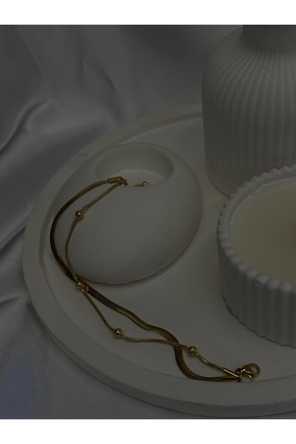Tasarımsal Taşlı Taşsız Gold Bileklikler