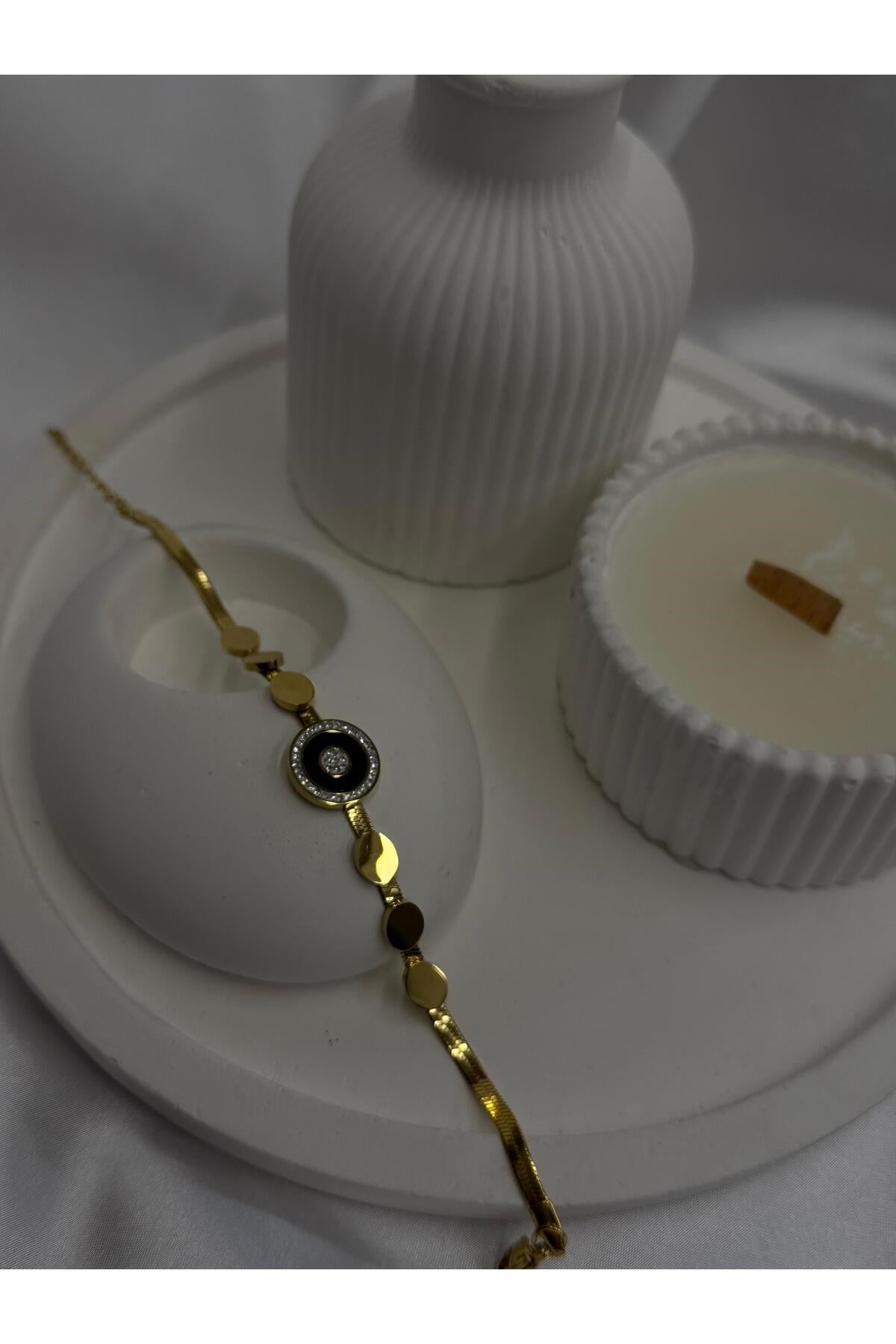 Tasarımsal Taşlı Taşsız Gold Bileklikler