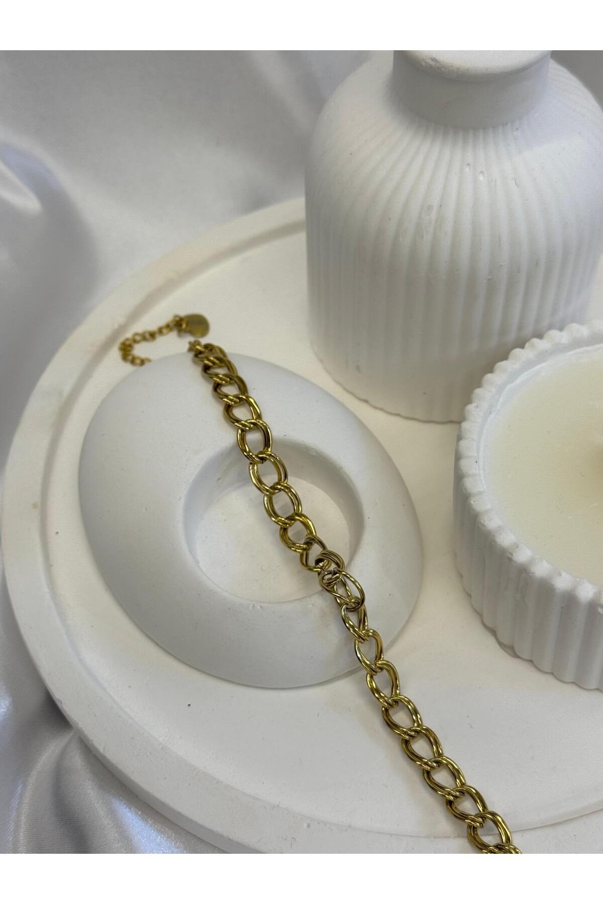 Tasarımsal Taşlı Taşsız Gold Bileklikler