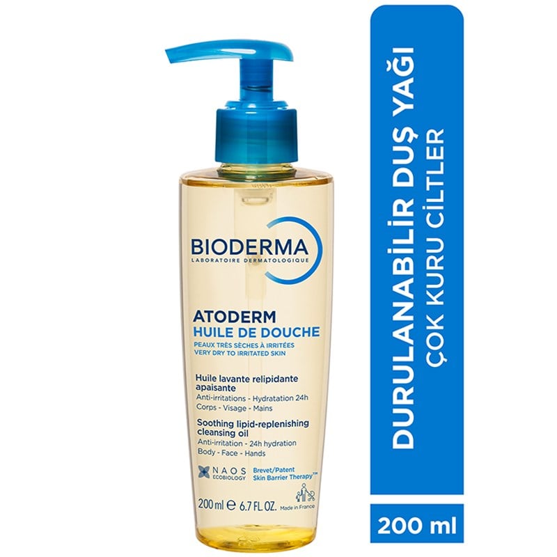 Bioderma Atoderm Huile De Douche Çok Kuru Ciltler İçin Temizleyici Duş Yağı 200 ml