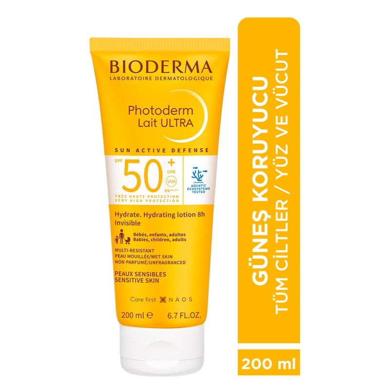 Bioderma Photoderm Lait Ultra Hassas Ciltler İçin SPF50+ Güneş Kremi 200 ml