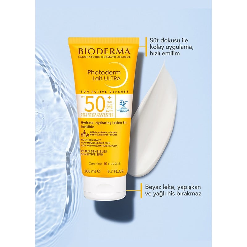 Bioderma Photoderm Lait Ultra Hassas Ciltler İçin SPF50+ Güneş Kremi 200 ml