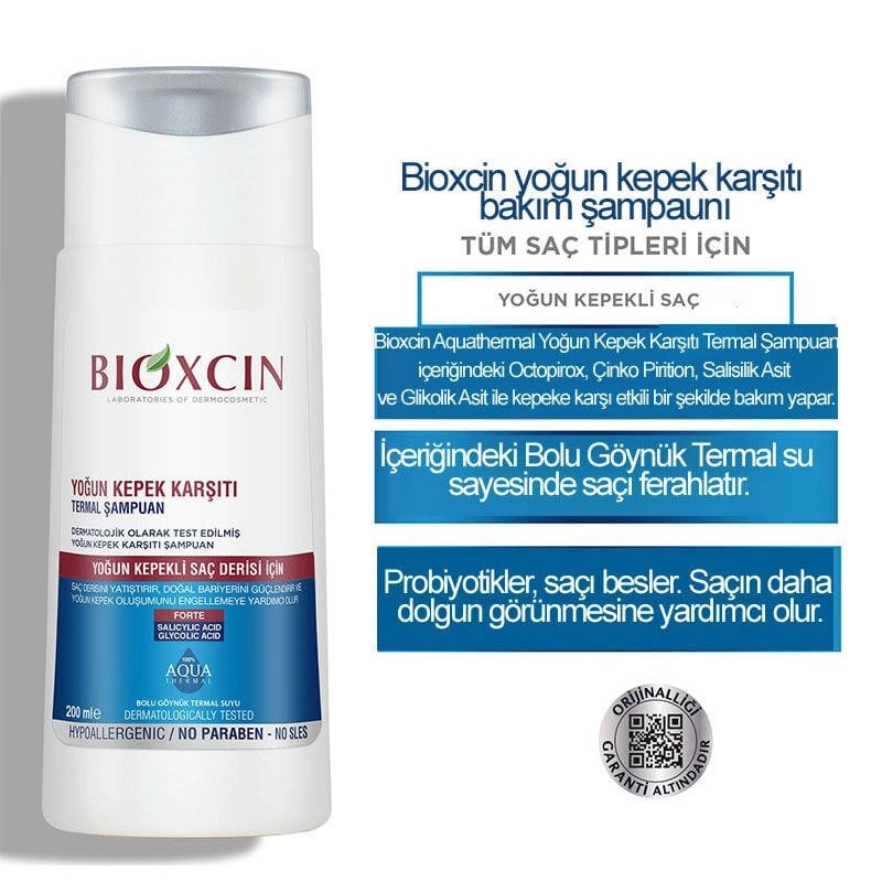 Bioxcin Aqua Thermal Kepek Karşıtı Termal Şampuan 300 ml + 200 ml Hediye