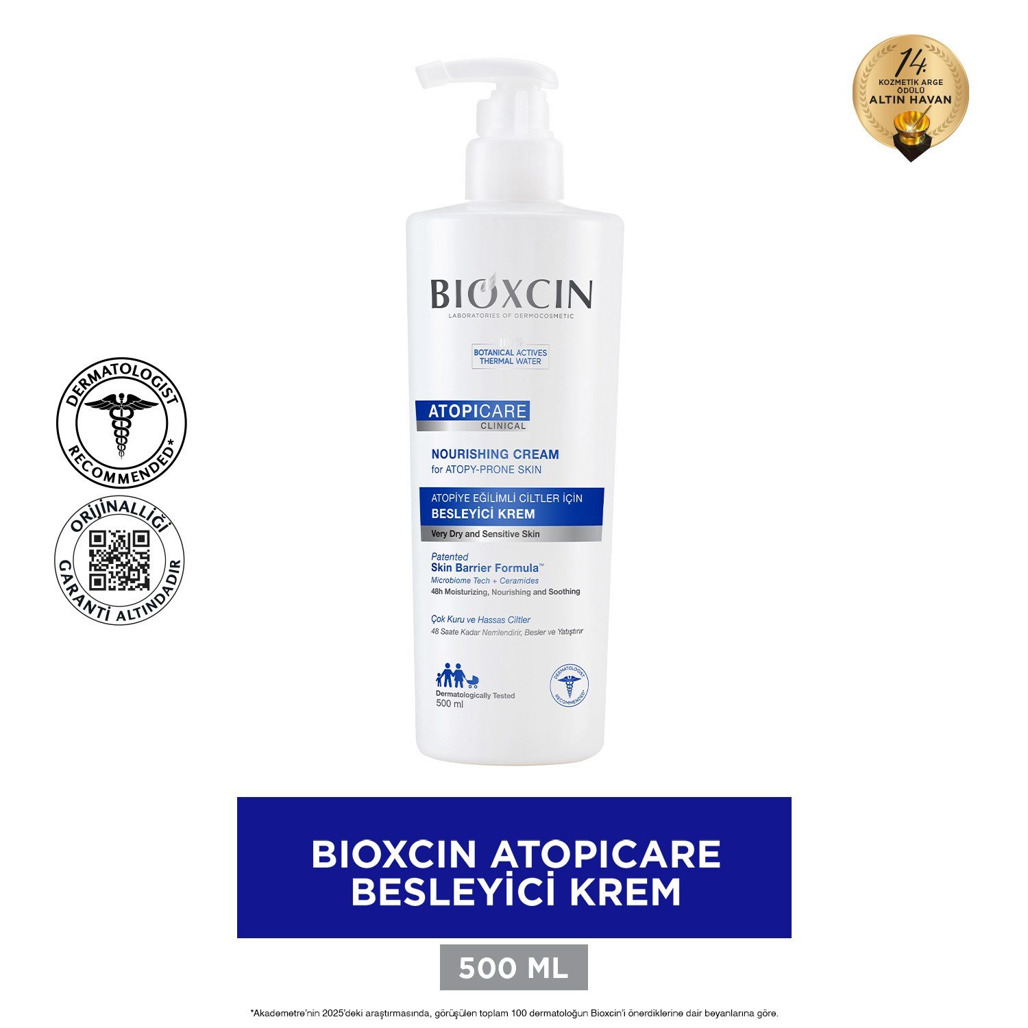 Bioxcin Atopicare Atopiye Eğimli Aşırı Kuru Ciltler İçin Besleyici Krem 500 ml