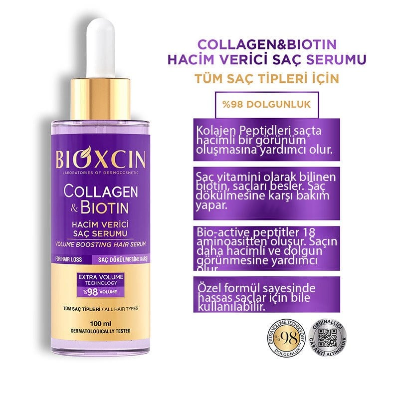 Bioxcin Collagen & Biotin Hacim Verici Serum 100 ml