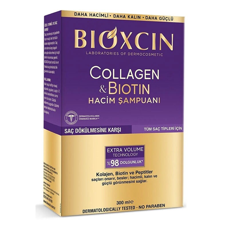 Bioxcin Collagen & Biotin Tüm Saç Tipleri İçin Hacim Şampuanı 300 ml