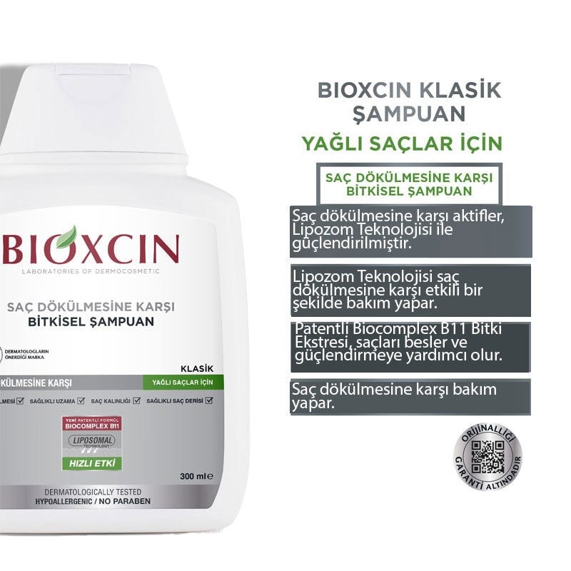 Bioxcin Genesis Yağlı Saçlar İçin Dökülme Karşıtı Şampuan 300 ml