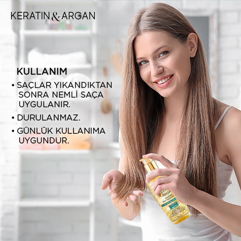 Bioxcin Keratin & Argan Tüm Saç Tipleri İçin Onarıcı Saç Bakım Yağı 150 ml