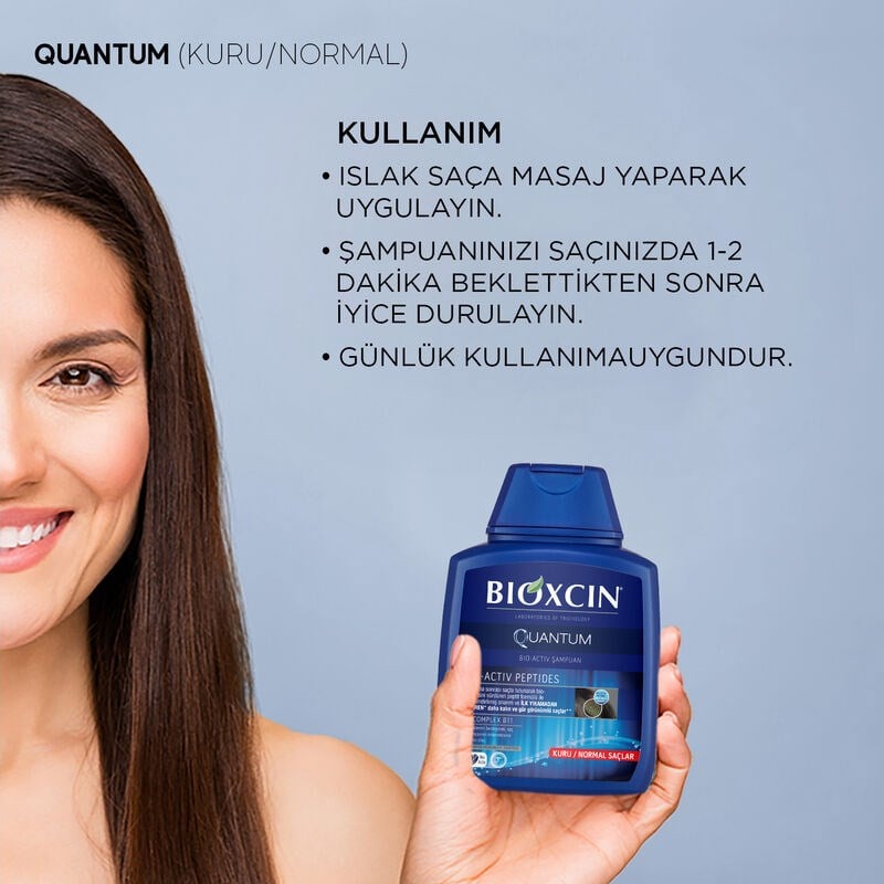 Bioxcin Quantum Kuru - Normal Saçlar İçin Saç Dökülmesine Karşı Şampuan 3 Al 2 Öde