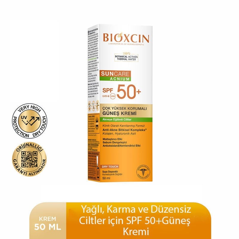 Bioxcin Sun Care Akneye Eğilimli Ciltler İçin Güneş Kremi SPF50+ 50 ml