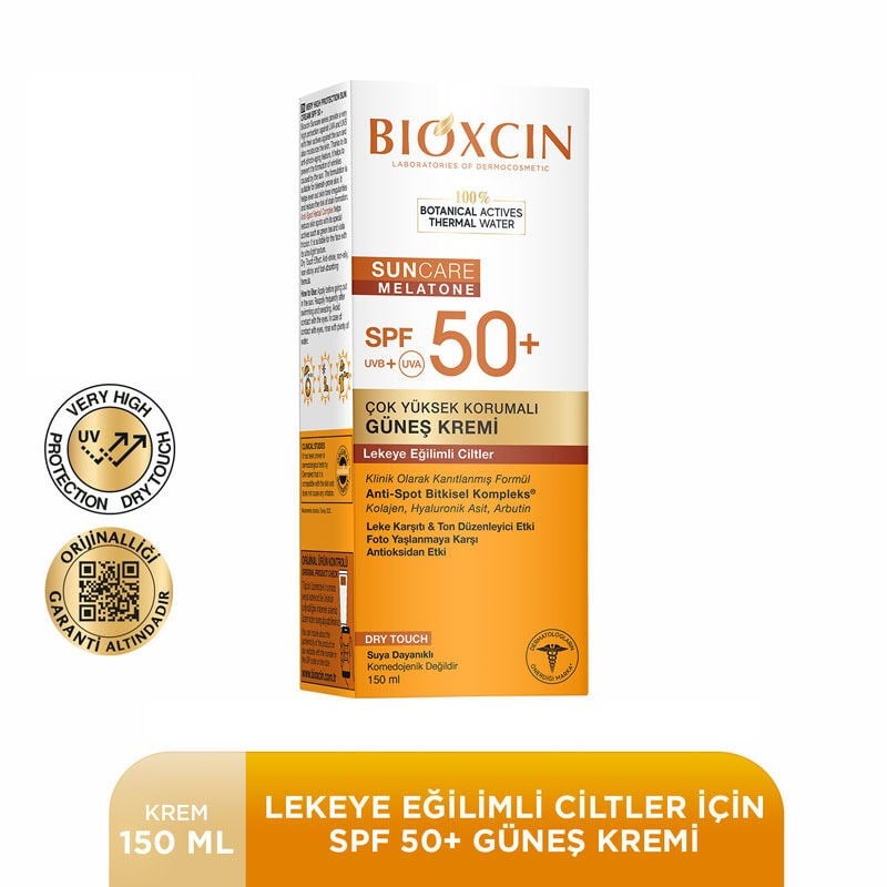 Bioxcin Sun Care Melatone Lekeye Eğilimli Ciltler İçin SPF50+ Güneş Kremi 150 ml