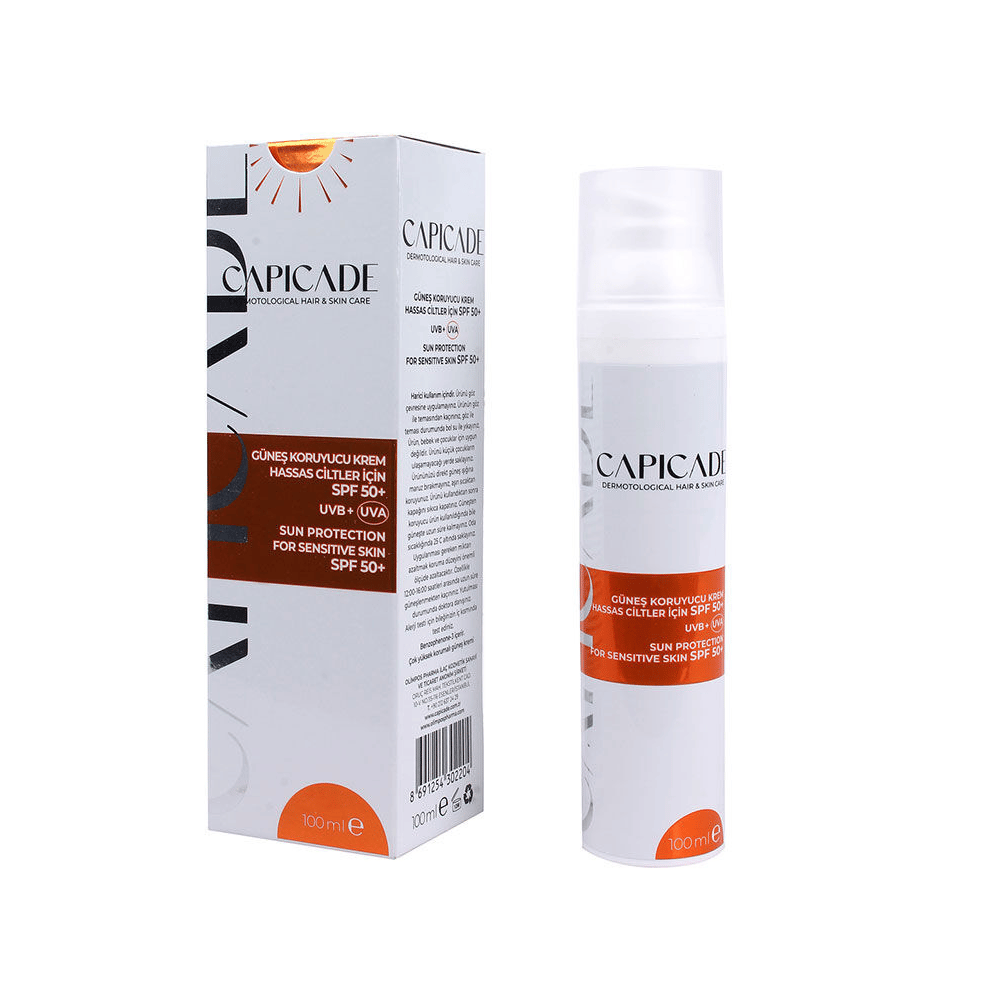 Capicade Hassas Ciltler İçin SPF50+ Güneş Kremi 100 ml