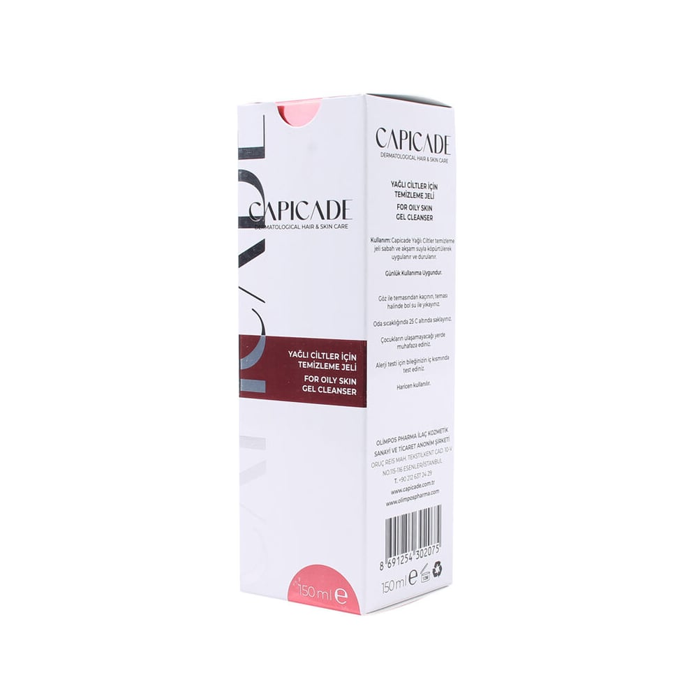 Capicade Yağlı Ciltler İçin Yüz Temizleme Jeli 150 ml