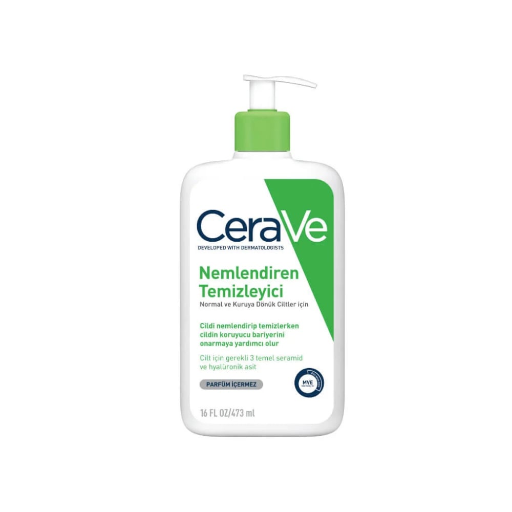 Cerave Hydrating Cleanser Normal Ve Kuruya Dönük Ciltler İçin Nemlendiren Yüz Temizleme Jeli 473 ml 