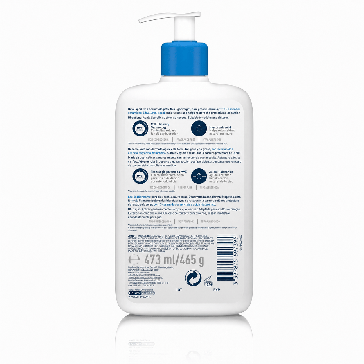 CeraVe Nemlendirici Yüz ve Vücut Losyonu-Seramid Ve Hyalüronik Asit İçerikli 473 ml