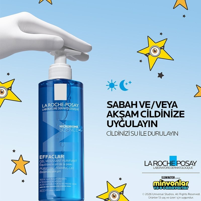 La Roche Posay Effaclar Jel Yağlı Ve Akneye Eğilimli Ciltler için Yüz Temizleme Jeli 400 ml