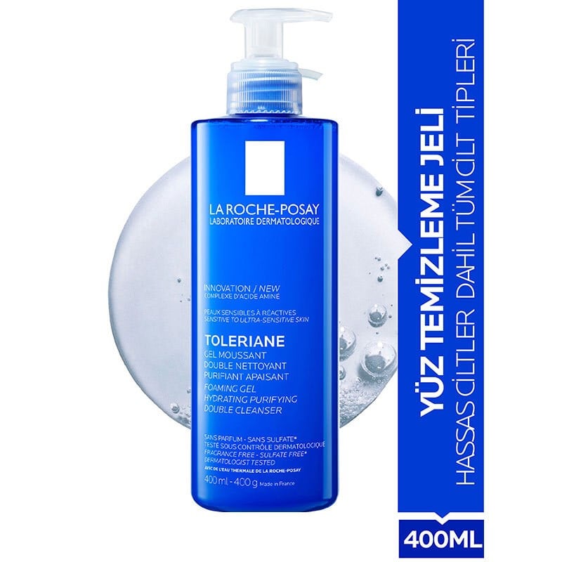La Roche Posay Toleriane Hassas Ve Tüm Ciltler İçin Yüz Temizleme Jeli 400 ml