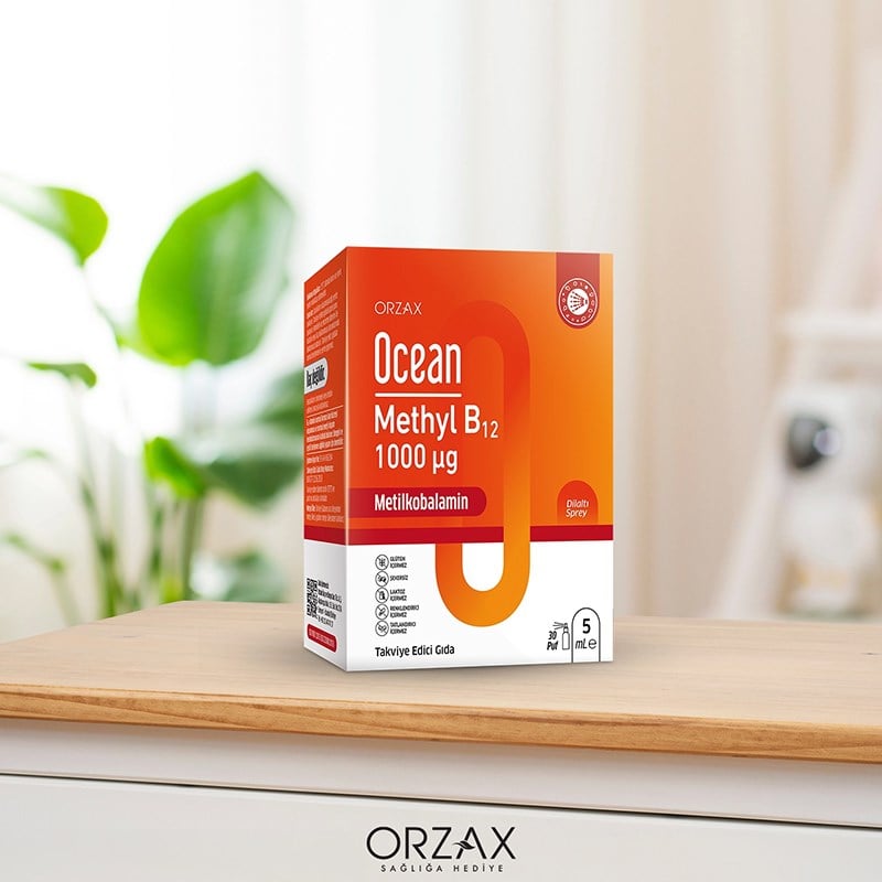 Orzax Ocean 1000 mg Methyl Cobalamin B12 Sprey 5 ml