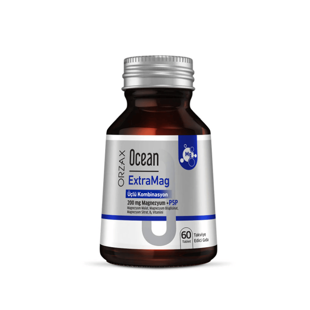 Orzax Ocean ExtraMag Üçlü Magnezyum Kombinasyonu 60 Tablet