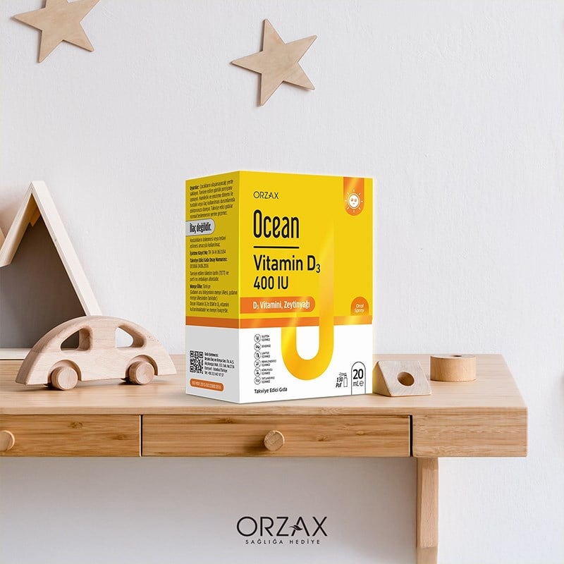 Orzax Ocean Vitamin D3 400 IU Sprey 20 ml