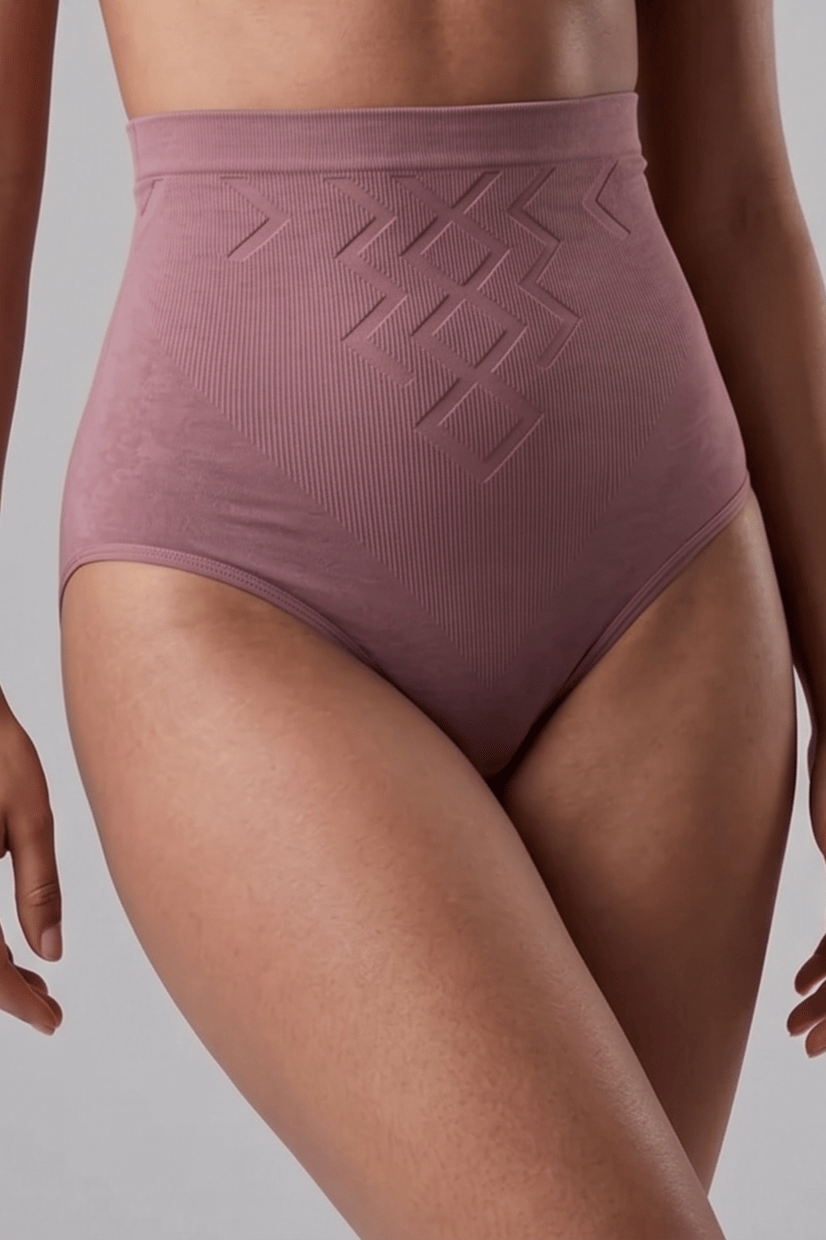 Bel ve Göbek Şekillendirici Kaymaz Gül Kurusu Rengi Toparlayıcı Slip Korse
