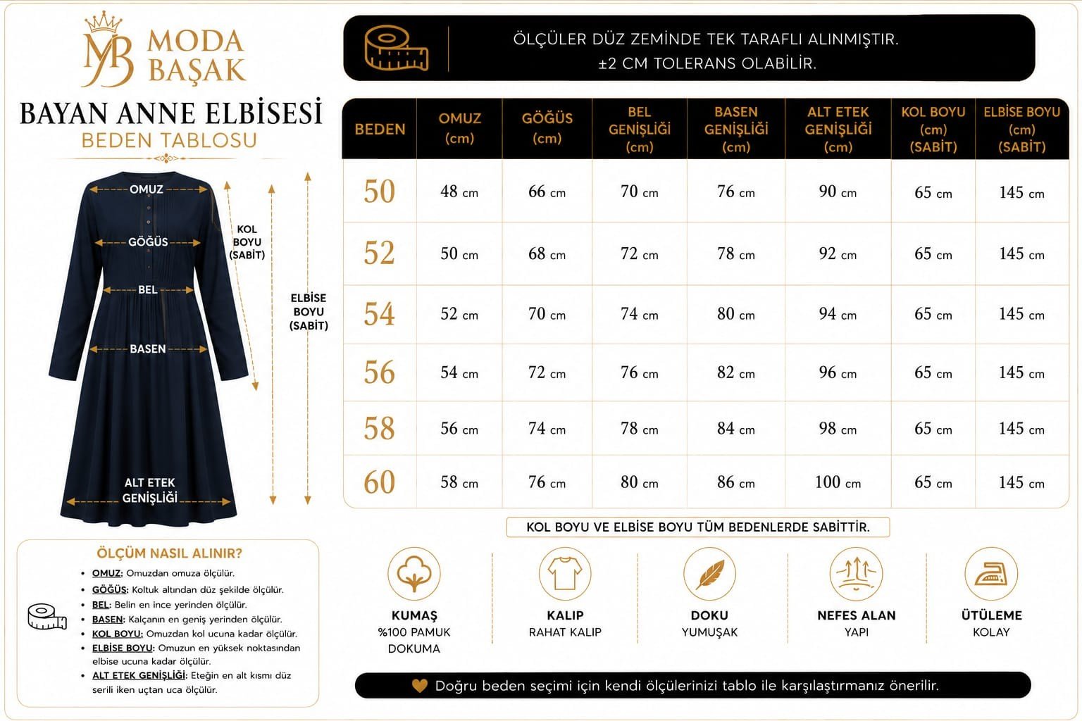 Anne Elbisesi - Lacivert Yapraklı