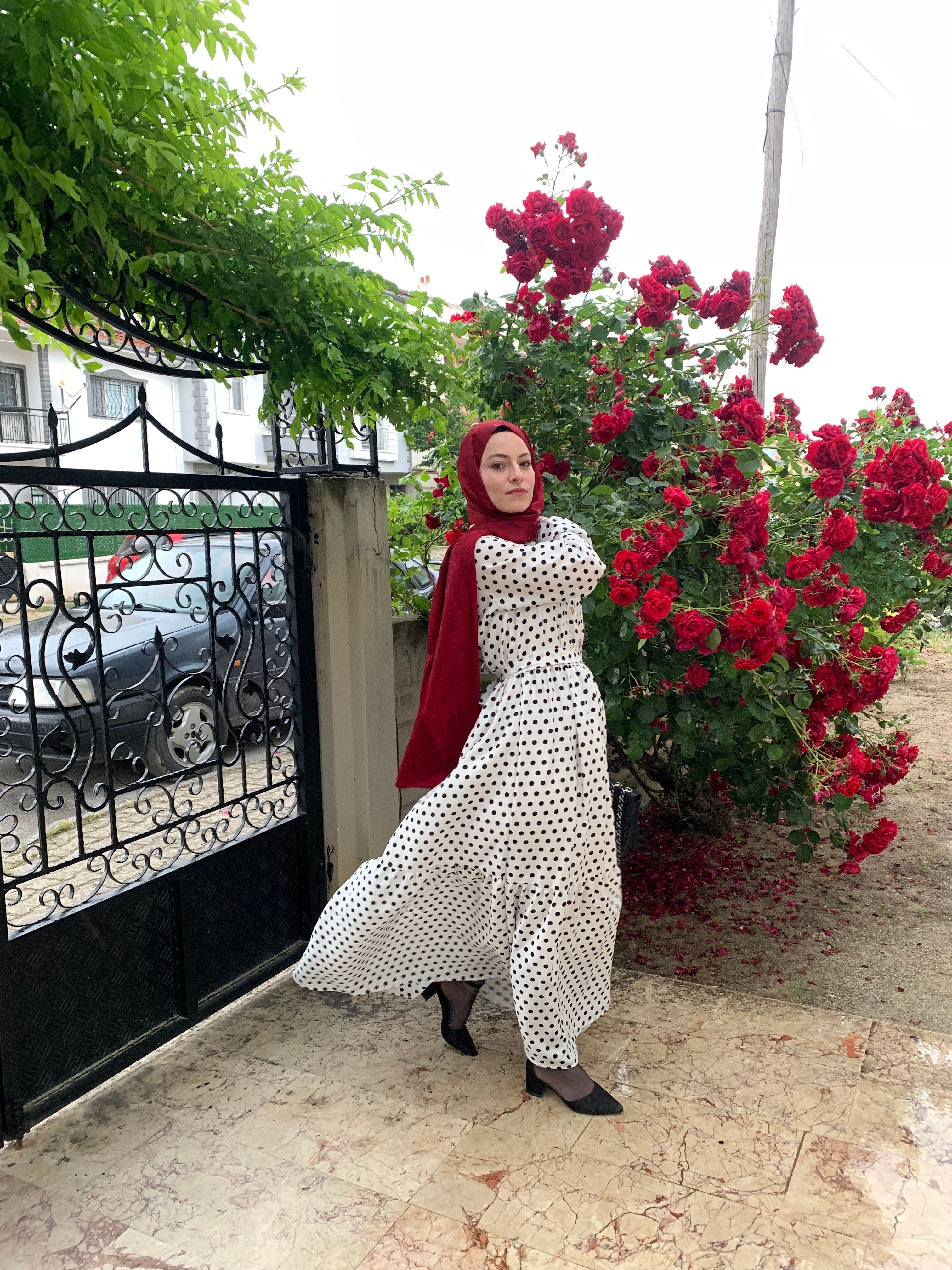 MODA BAŞAK MANGO DESENLİ ELBİSE
