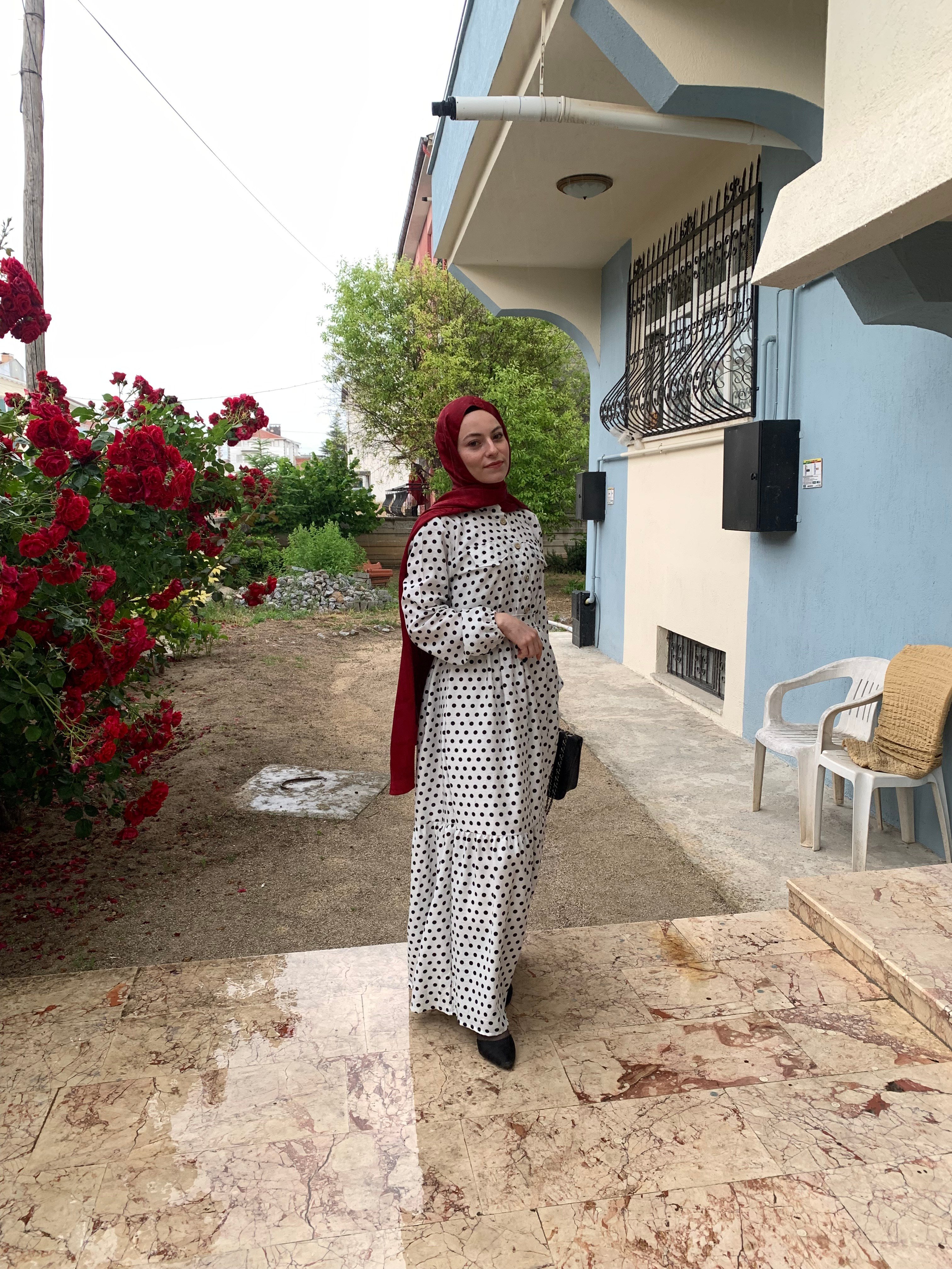 MODA BAŞAK MANGO DESENLİ ELBİSE
