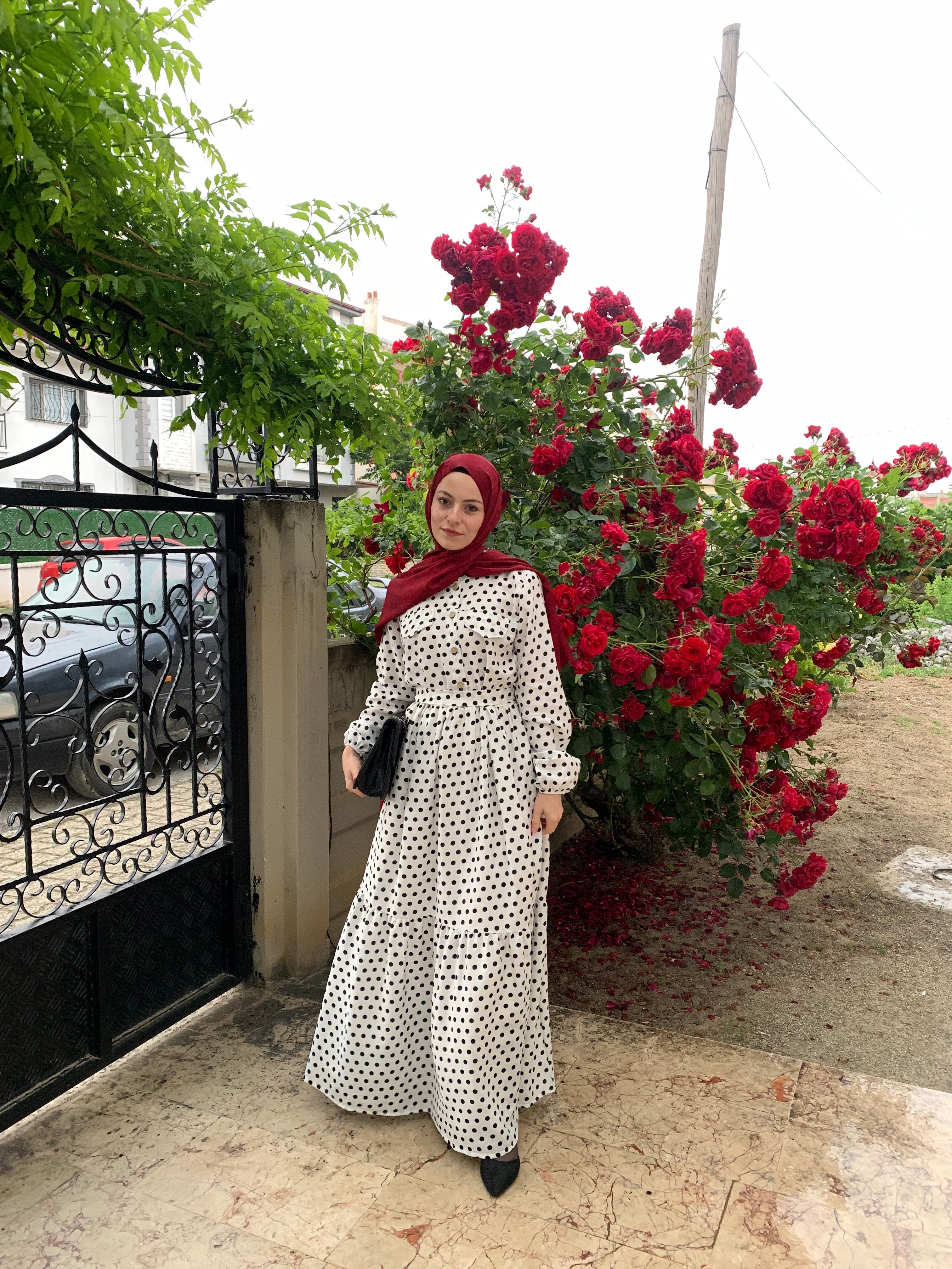 MODA BAŞAK MANGO DESENLİ ELBİSE