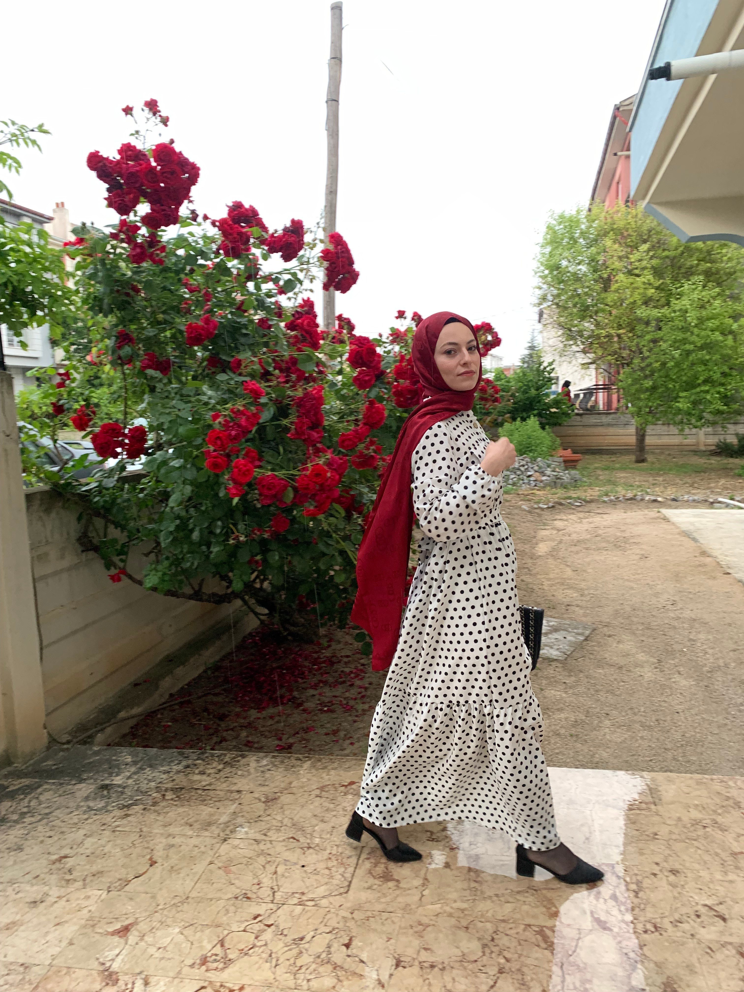 MODA BAŞAK MANGO DESENLİ ELBİSE