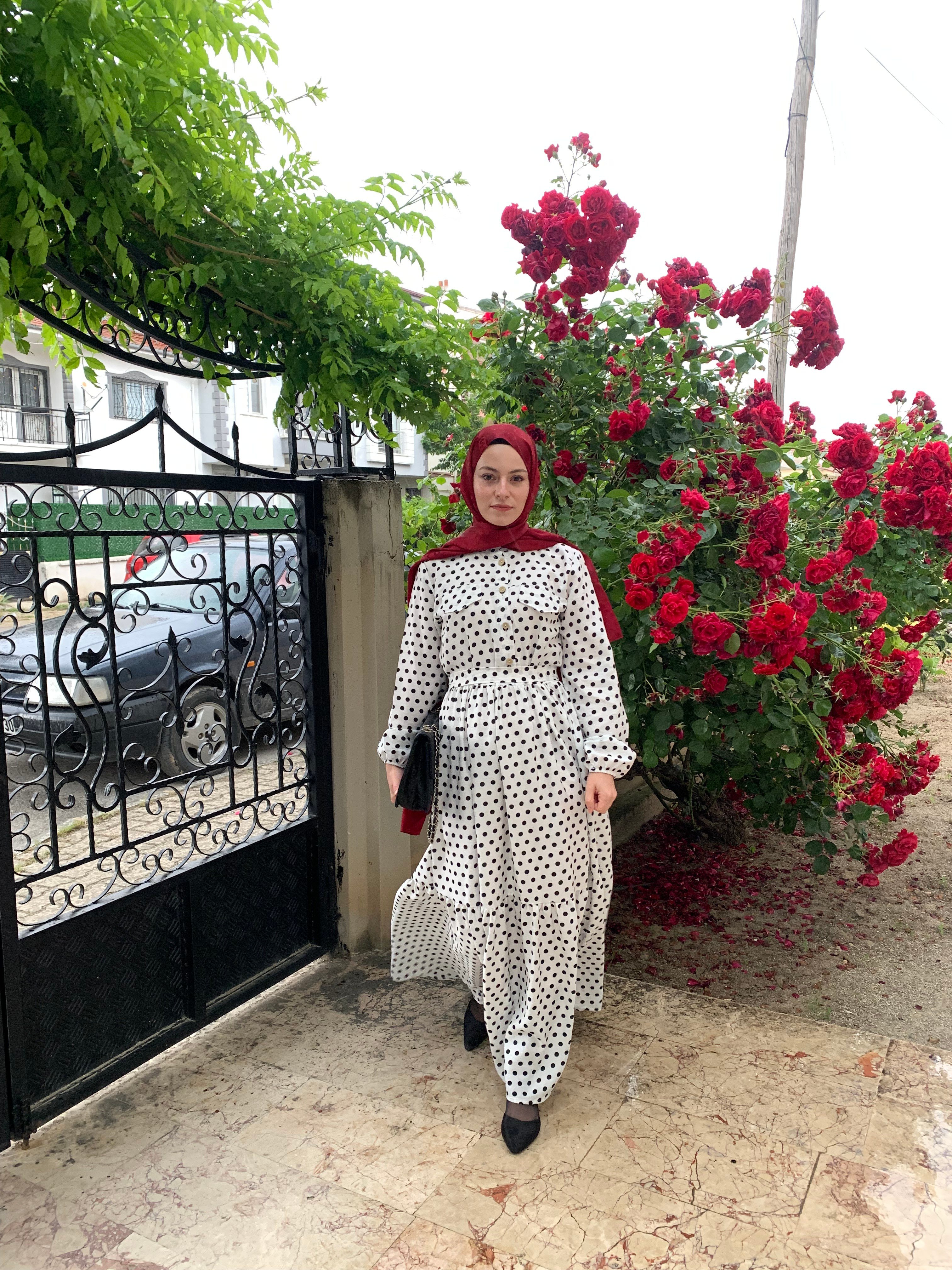 MODA BAŞAK MANGO DESENLİ ELBİSE