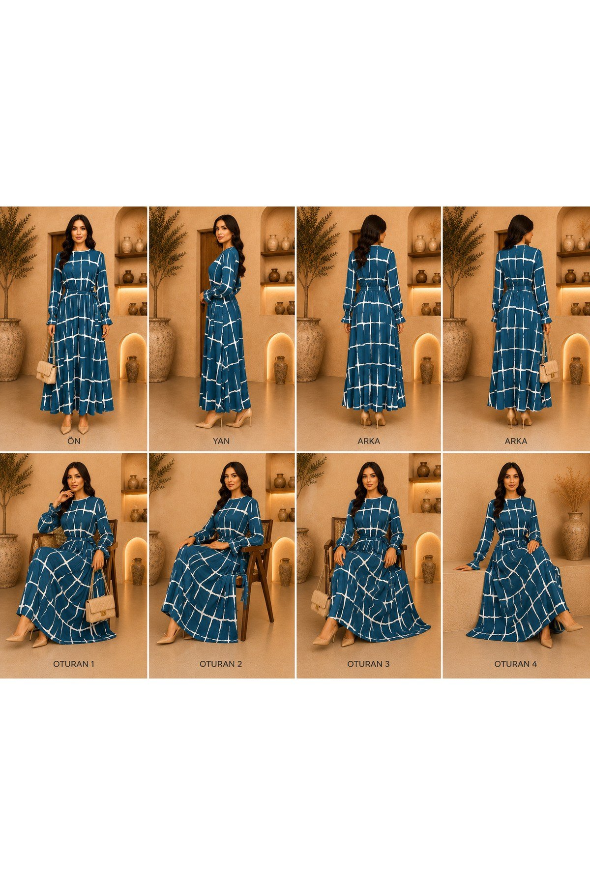 MODA BAŞAK SEUL KUŞAKLI ELBİSE