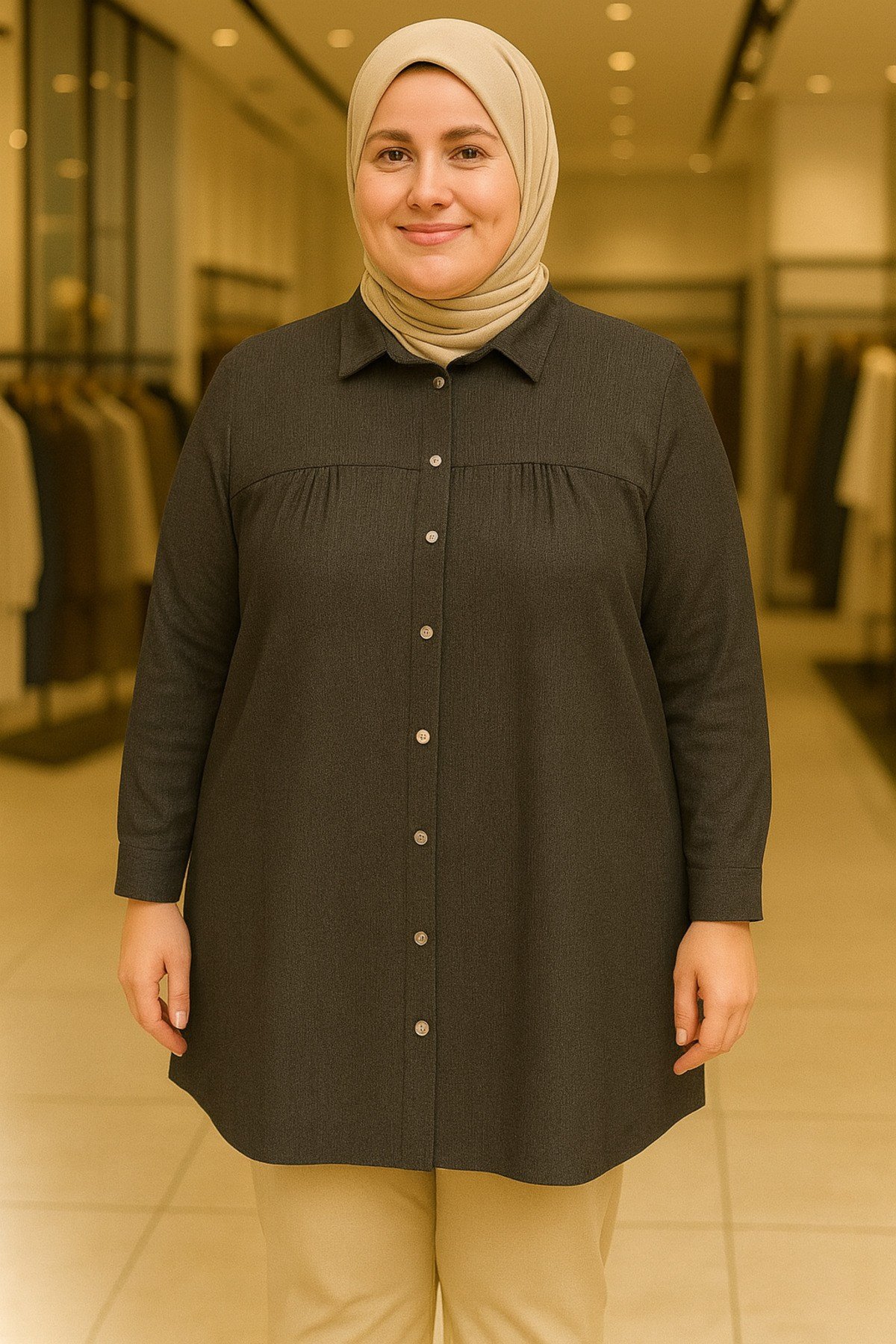 Zamansız Zarafet Karin Tunik Gömlek