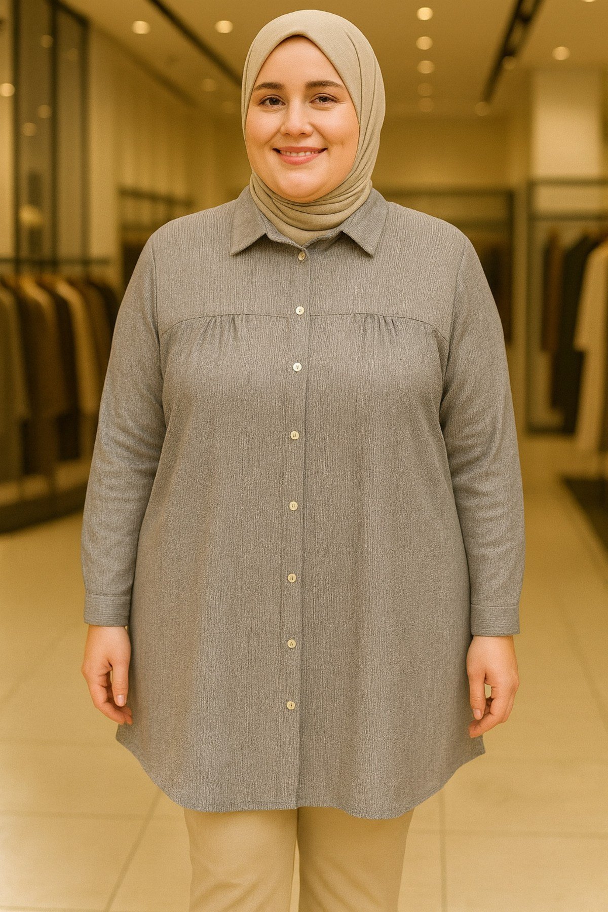 Zamansız Zarafet Karin Tunik Gömlek