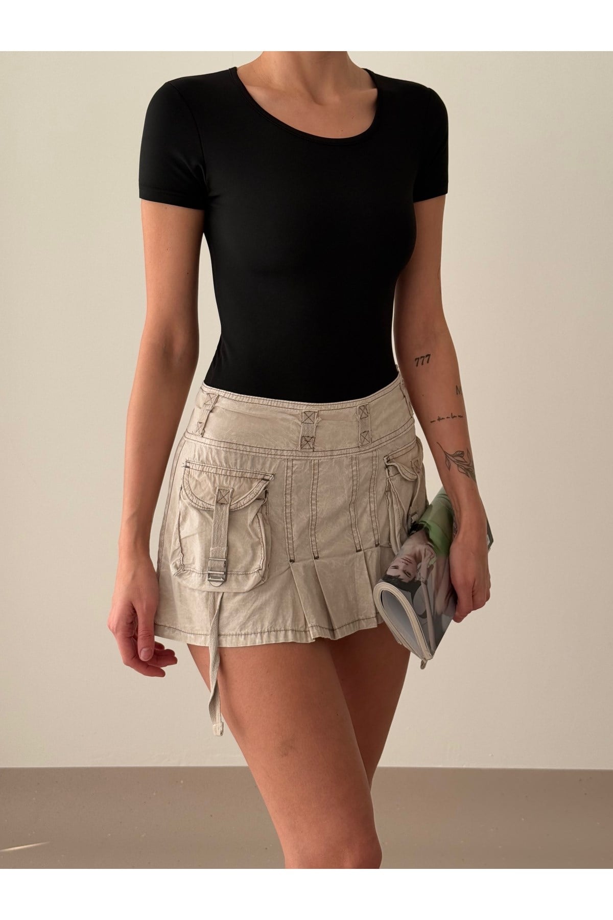 Kadın Bisiklet Yaka Bodysuit