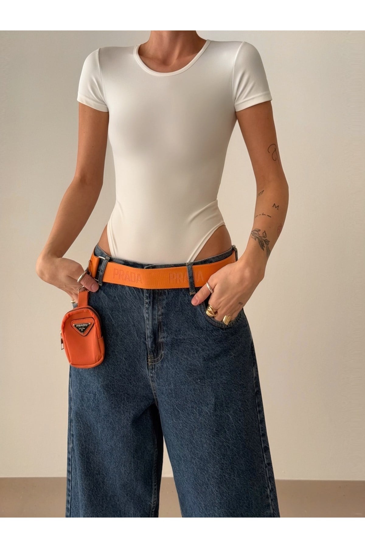 Kadın Bisiklet Yaka Bodysuit