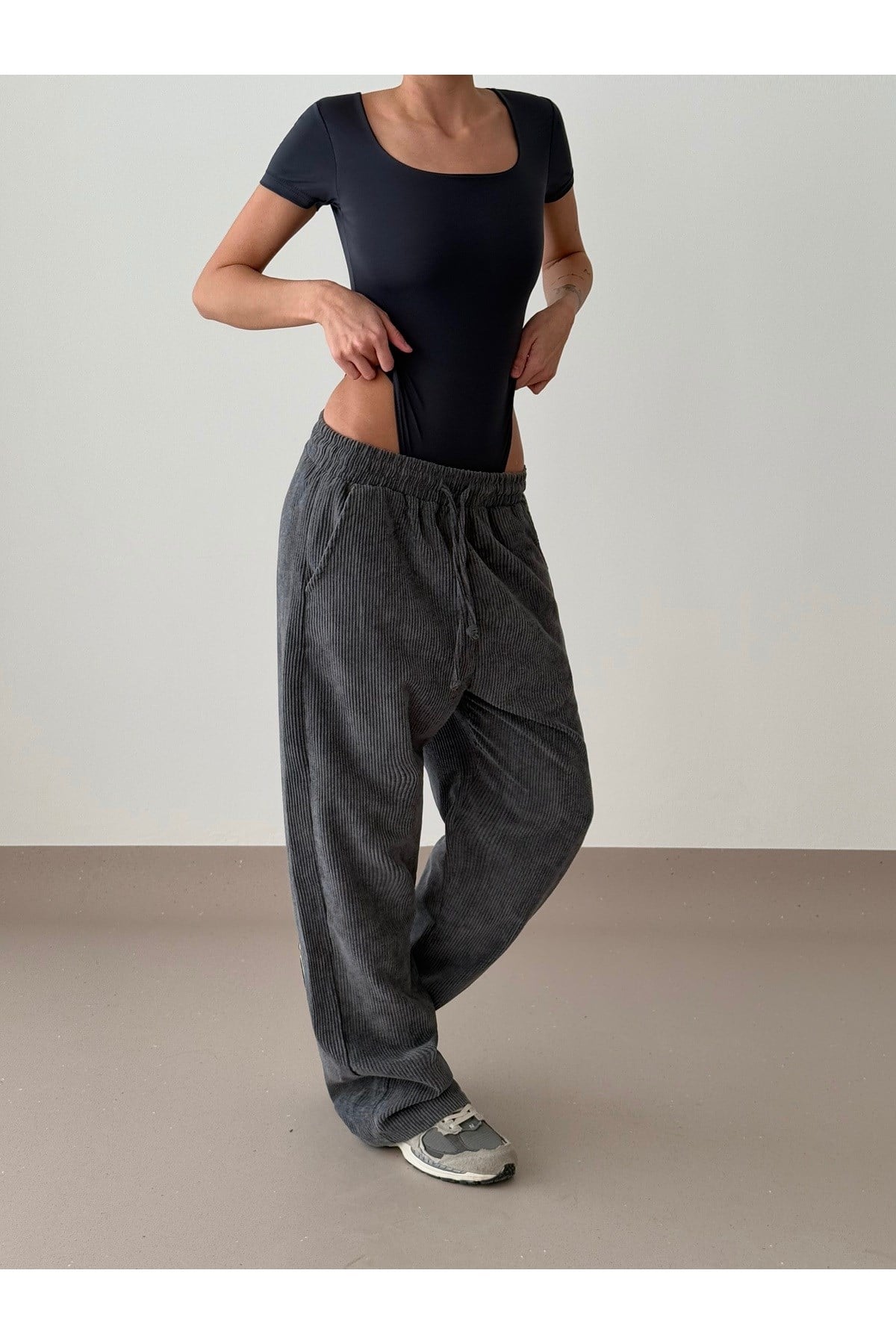 Kadın Kare Yaka Bodysuit