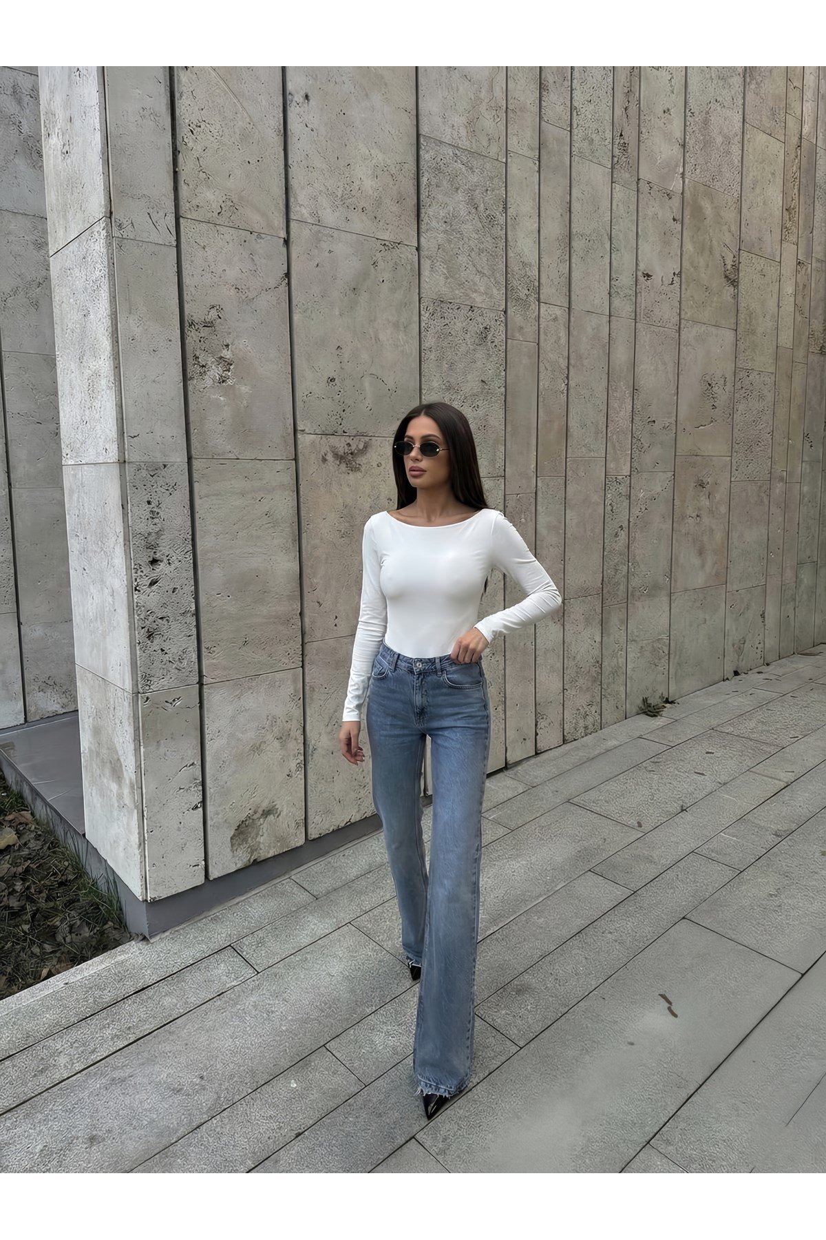 Kadın Kayık Yaka Bodysuit