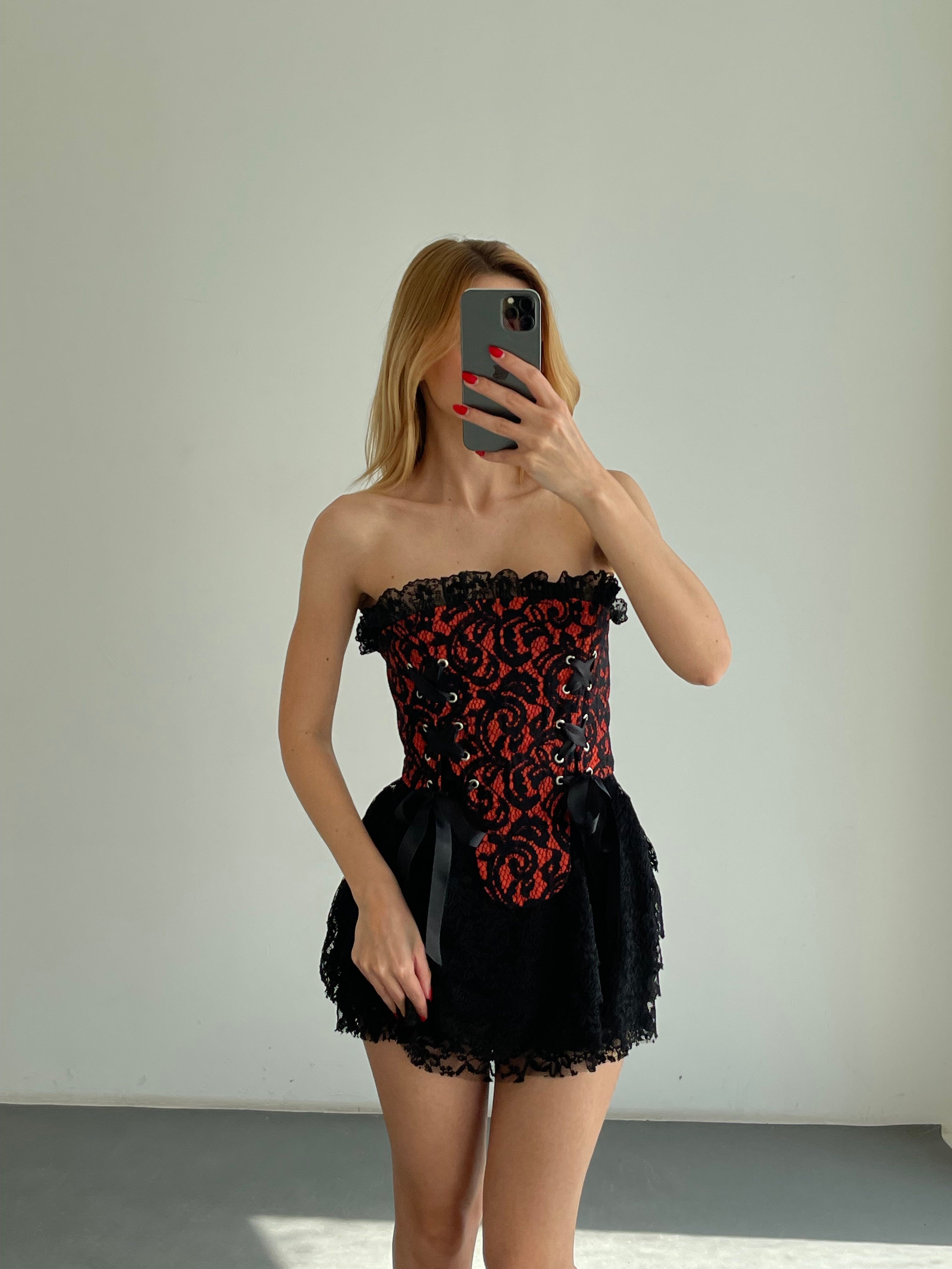 Romantik Dantel Straplez Korse Büstiyer