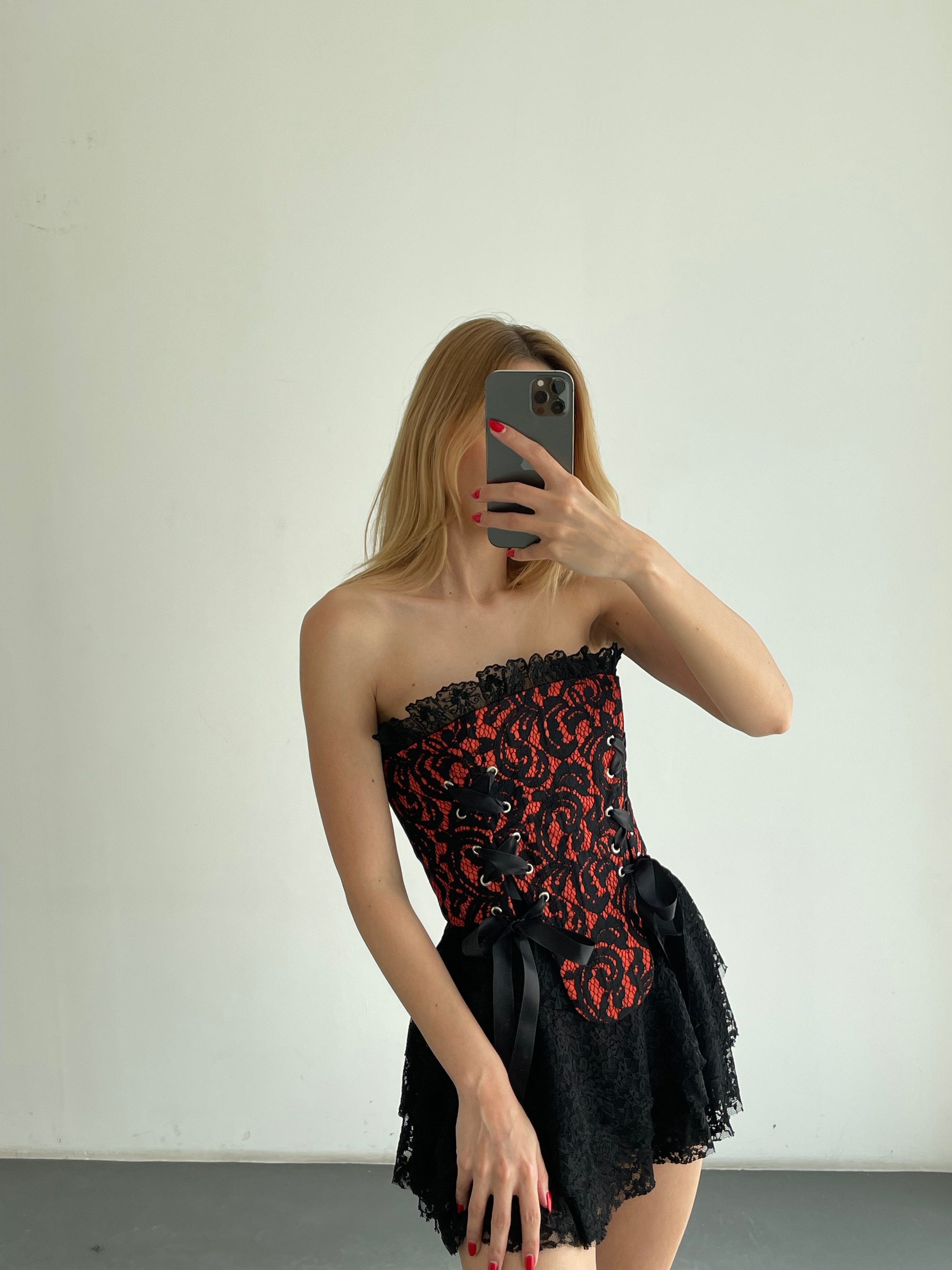 Romantik Dantel Straplez Korse Büstiyer