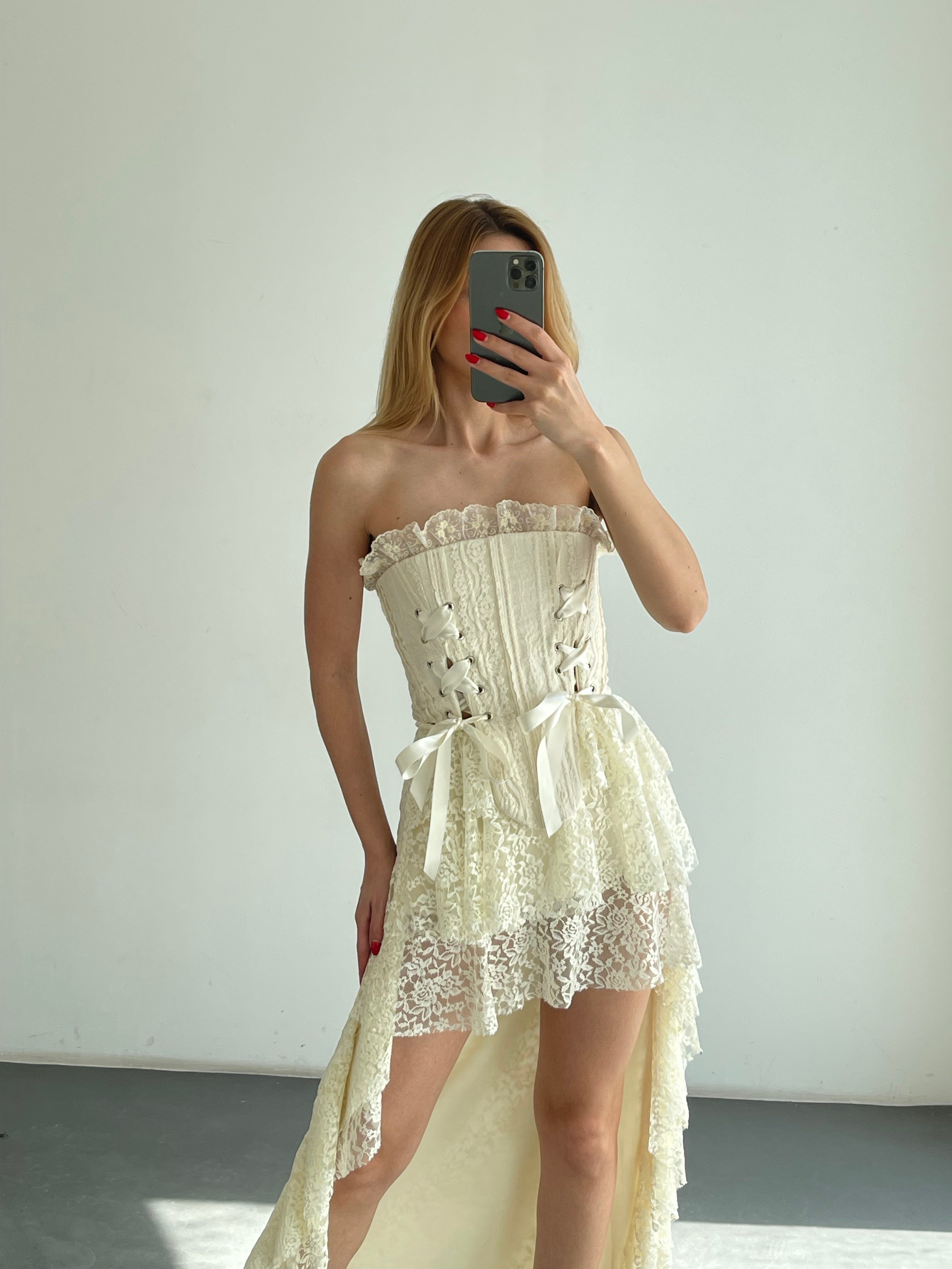 Romantik Dantel Straplez Korse Büstiyer