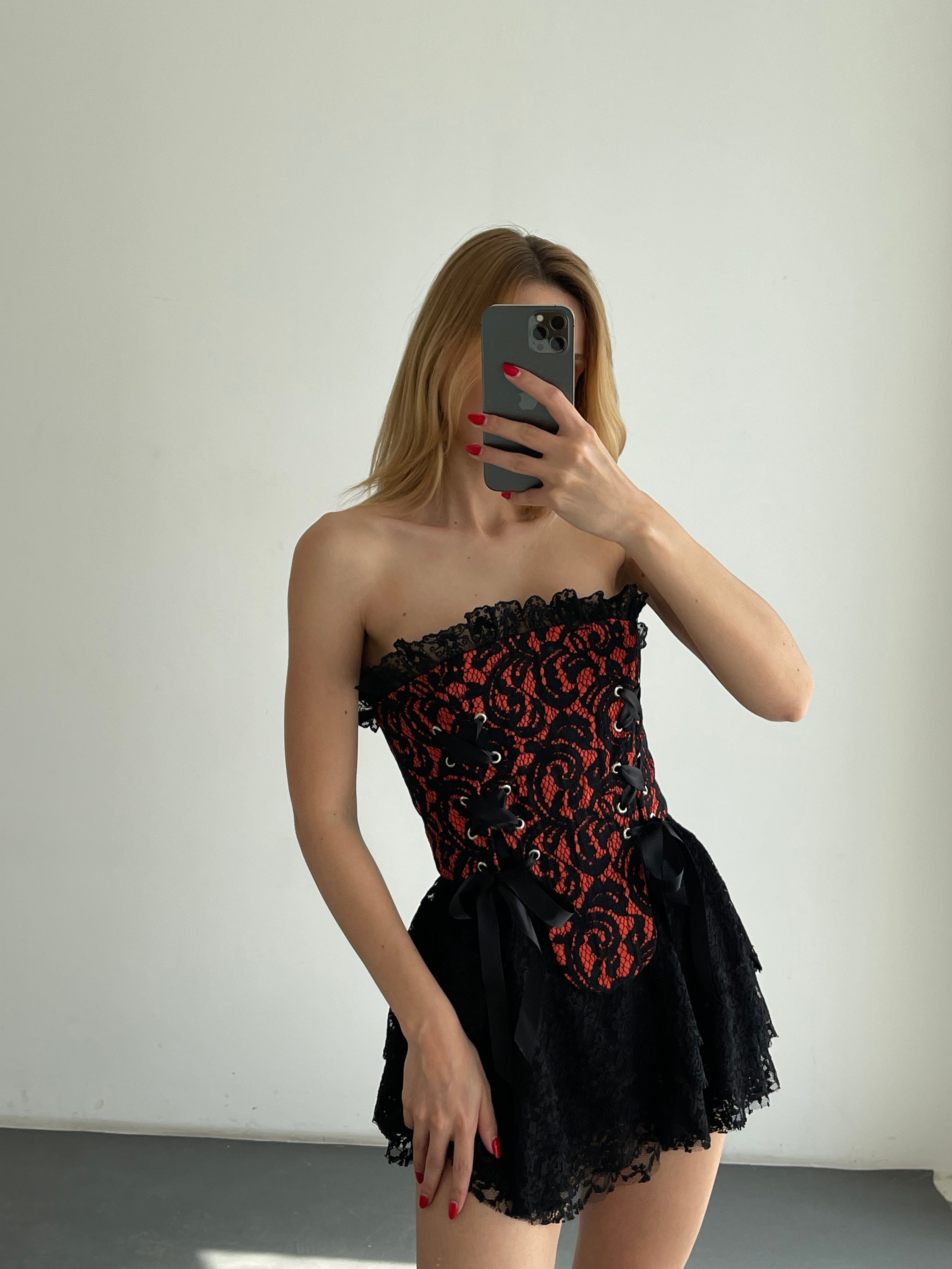 Romantik Dantel Straplez Korse Büstiyer